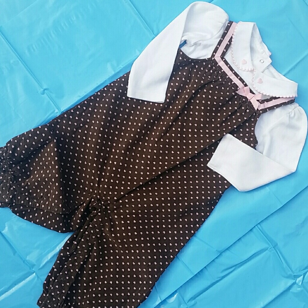 Gymboree 2 piece Valentine's Day Romper Set